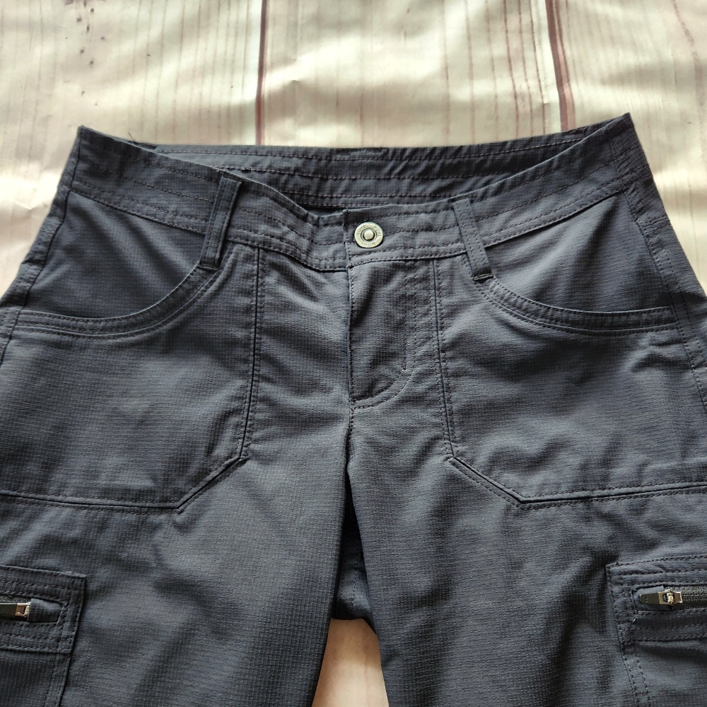 Kuhl "Horizn" Shorts Raven Black Convertible Bermuda Cargo Hiking Women's Size 2 - Picture 6 of 13